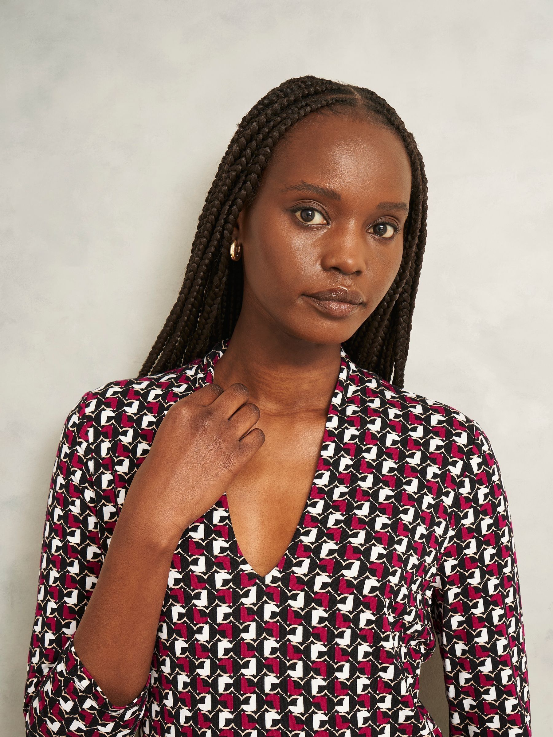 ホブズ HOBBS AIMEE PRINTED TOP （BLACK MULTI） ホブズ HOBBS AIMEE PRINTED TOP （BLACK MULTI