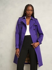 Hobbs Purple Skylar Trench Coat - Image 1 of 4