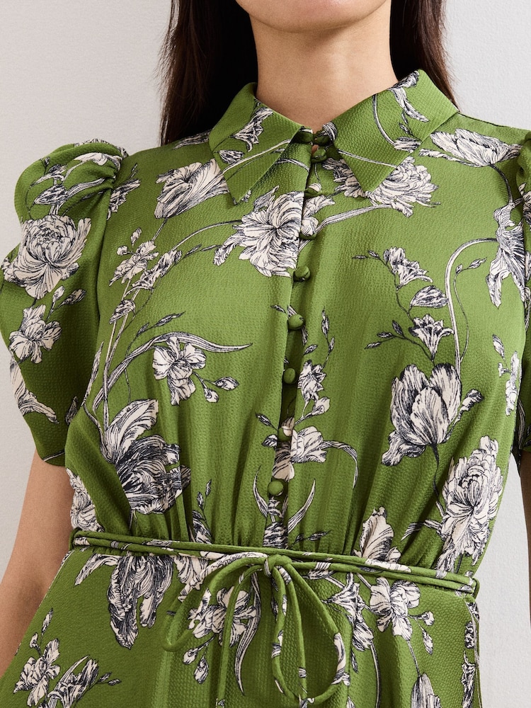 phase eight green floral dress Amalie Floral Midi Dres
