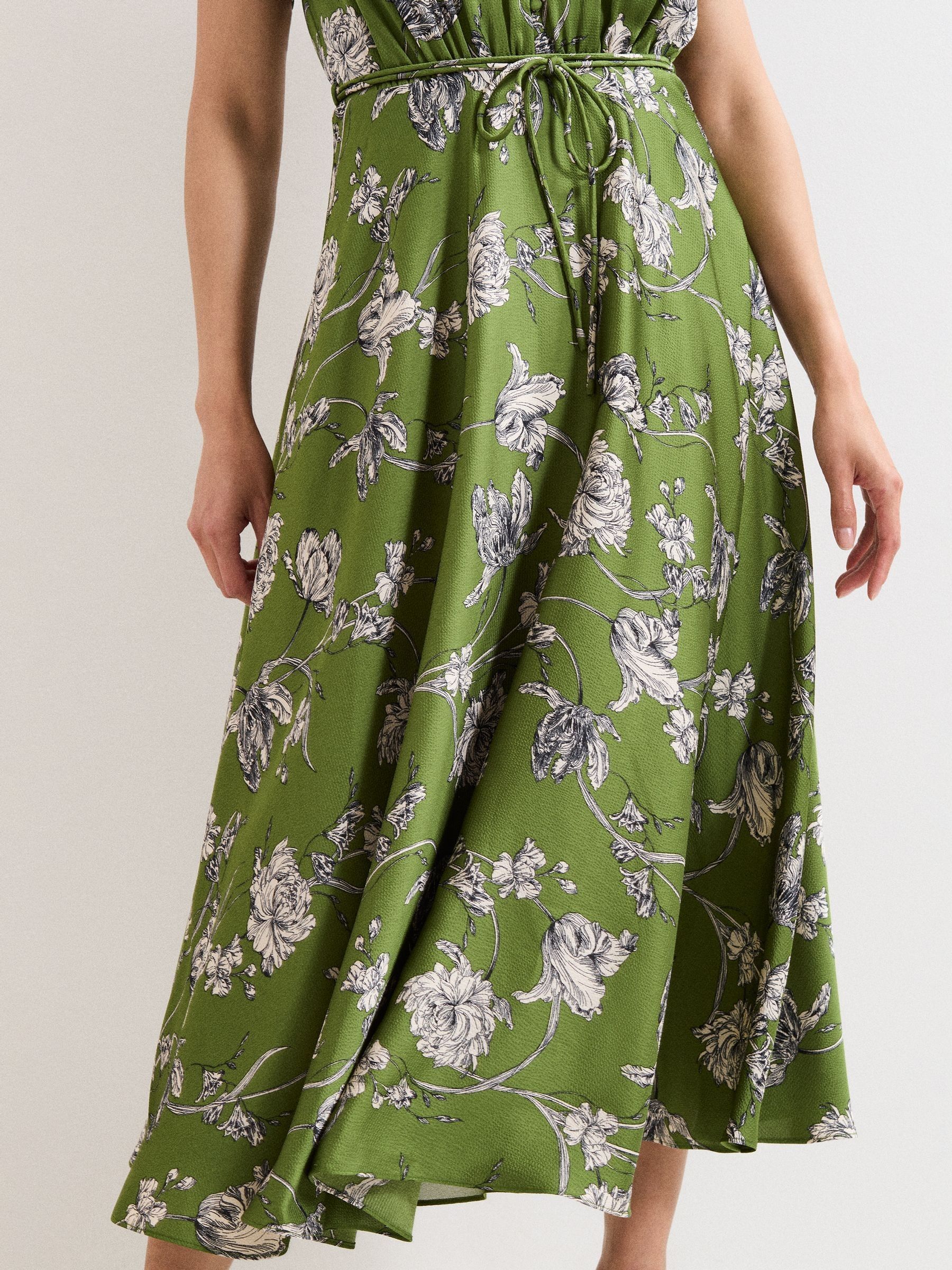 Buy Phase Eight Green Bella Floral Print Dress from Next Oman
