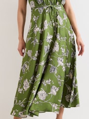 Phase Eight Green Bella Floral Print Dress - Image 5 of 7