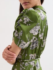Phase Eight Green Bella Floral Print Dress - Image 6 of 7