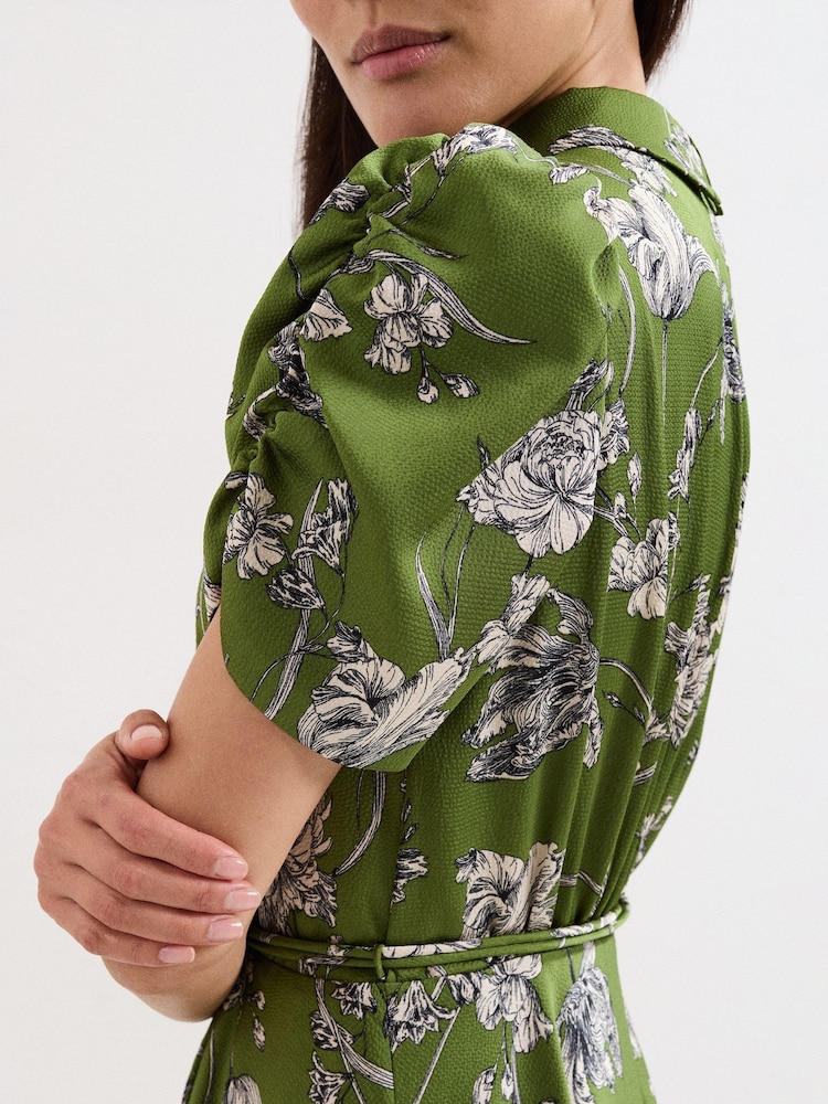 Buy Phase Eight Green Bella Floral Print Dress from Next USA Buy Phase Eight Green Bella Floral Print Dress from Next USA