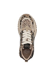 Castanho - Blowfish Malibu Regular Fit Animal Print Leo Lace Up Trainers - Imagem 4 de 7