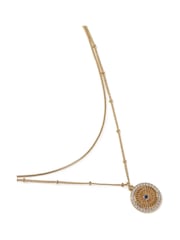 Aela Diamond Simulant Birthstone Multirow Necklace - Image 2 of 2