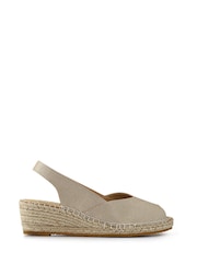 Pavers Gold Wedge Heeled Espadrilles - Image 1 of 5