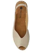 Pavers Gold Wedge Heeled Espadrilles - Image 4 of 5