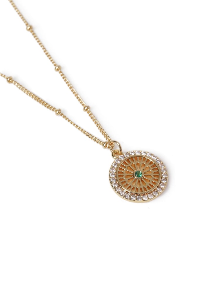 Aela Diamond Simulant Birthstone Multirow Necklace - Image 2 of 2
