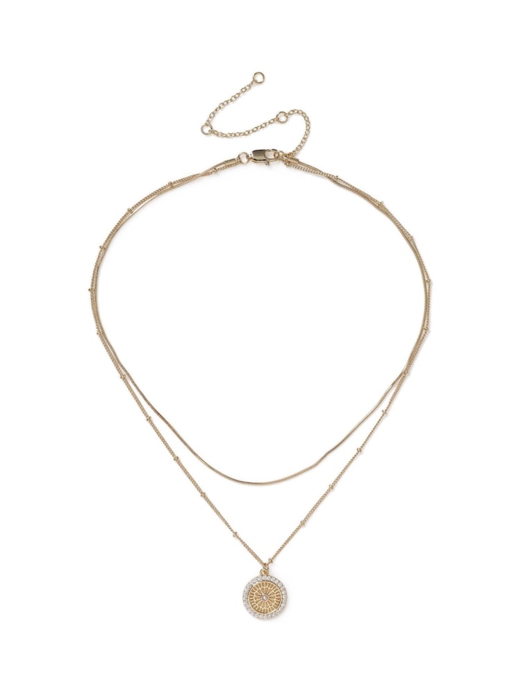 Aela Diamond Simulant Birthstone Multirow Necklace - Image 2 of 3