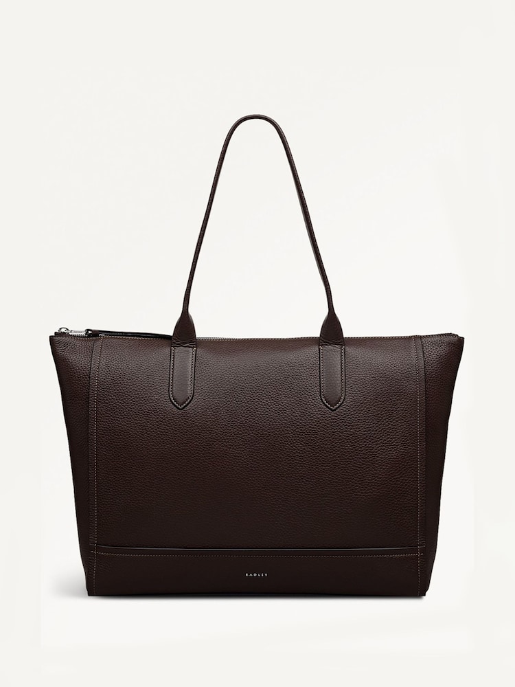 Radley Medium Oak Street Zip-Top Brown Tote - Image 1 of 6 Radley Medium Oak Street Zip-Top Brown Tote - Image 1 of 6
