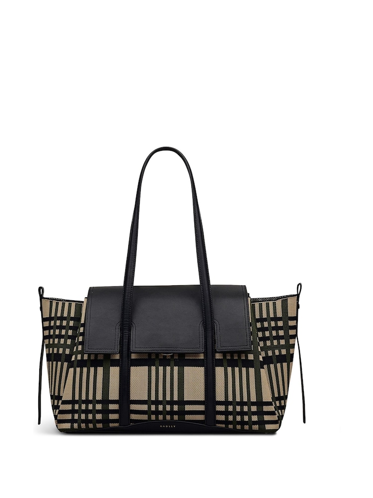 Radley Medium The Chancery Fly Knit Flapover Shoulder Brown Bag - Image 1 of 6 Radley Medium The Chancery Fly Knit Flapover Shoulder Brown Bag - Image 1 of 6