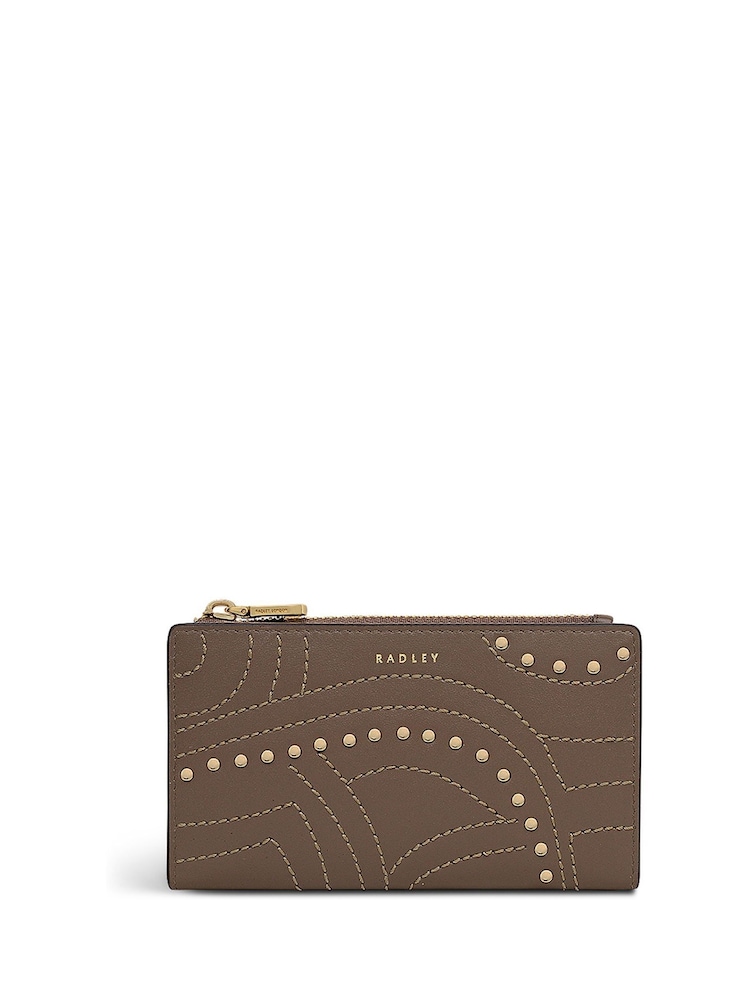 Radley Medium Grey Coin Street Stud Zip Top Purse - Image 1 of 4 Radley Medium Grey Coin Street Stud Zip Top Purse - Image 1 of 4