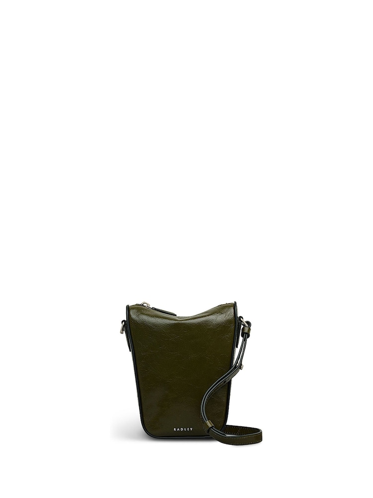 Radley Medium Green Oak Street Shine Phone Cross-Body Bag - Image 1 of 5