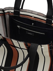 Radley Large Hadleigh Place Stripe Open Top White Tote Bag - Imagen 5 de 9
