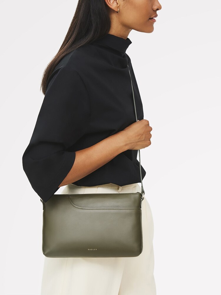 Radley Medium Green Pockets Zip-Top Ew Cross-Body Bag - Image 5 of 5 Radley Medium Green Pockets Zip-Top Ew Cross-Body Bag - Image 5 of 5
