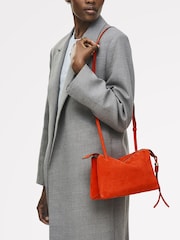 Radley Medium Red The Romilly Suede Ziptop Cross-Body Bag - Image 6 of 6