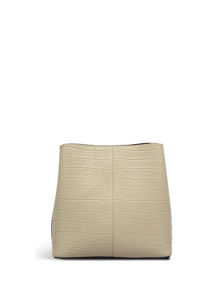 Radley Medium Dukes Place Faux Croc Compartment Cross-Body White Bag - Imagen 2 de 5