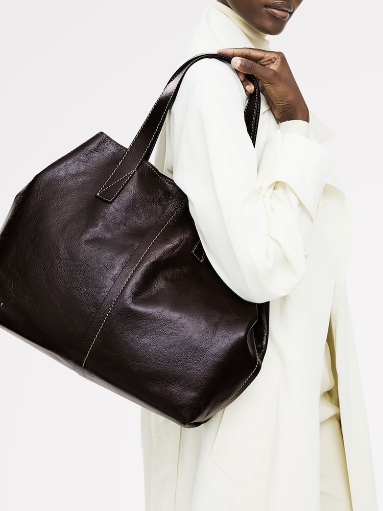Radley Large Broadway Market Open Top Brown Tote - Image 1 of 4 Radley Large Broadway Market Open Top Brown Tote - Image 1 of 4