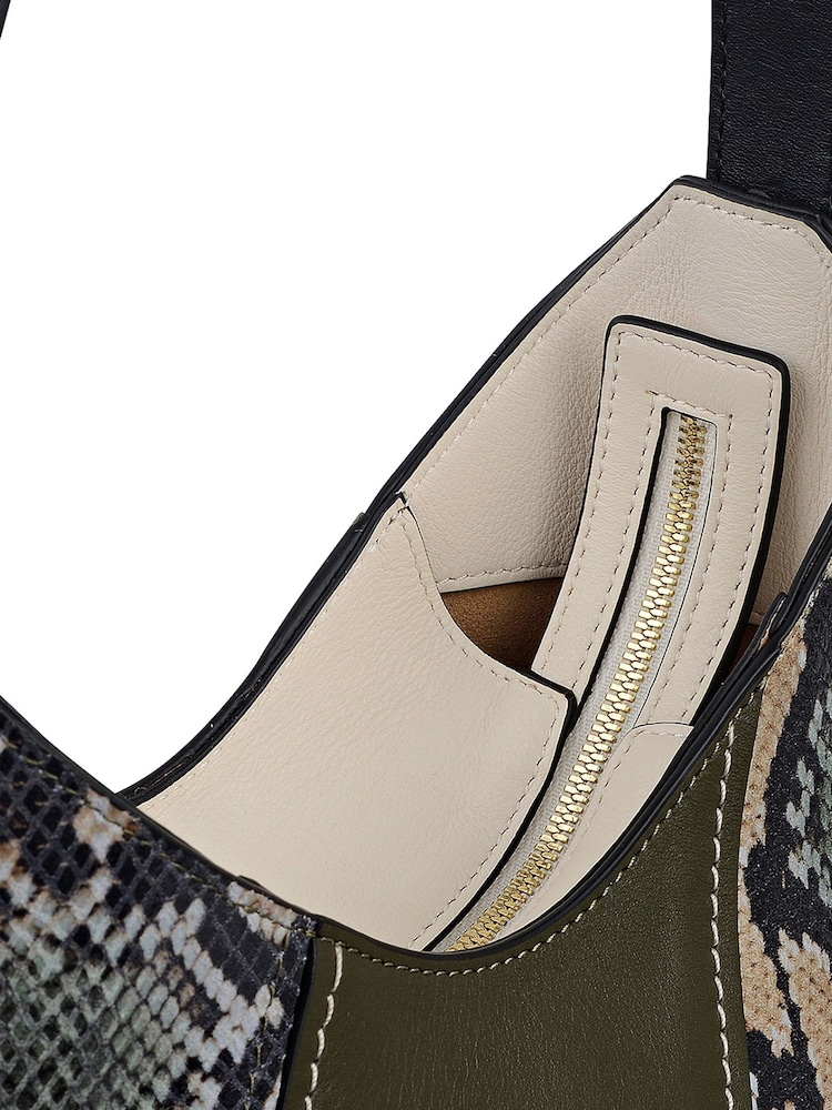 Radley Small Green Beaton Close Patchwork Zip Top Cross-Body Bag - Image 6 of 6 Radley Small Green Beaton Close Patchwork Zip Top Cross-Body Bag - Image 6 of 6