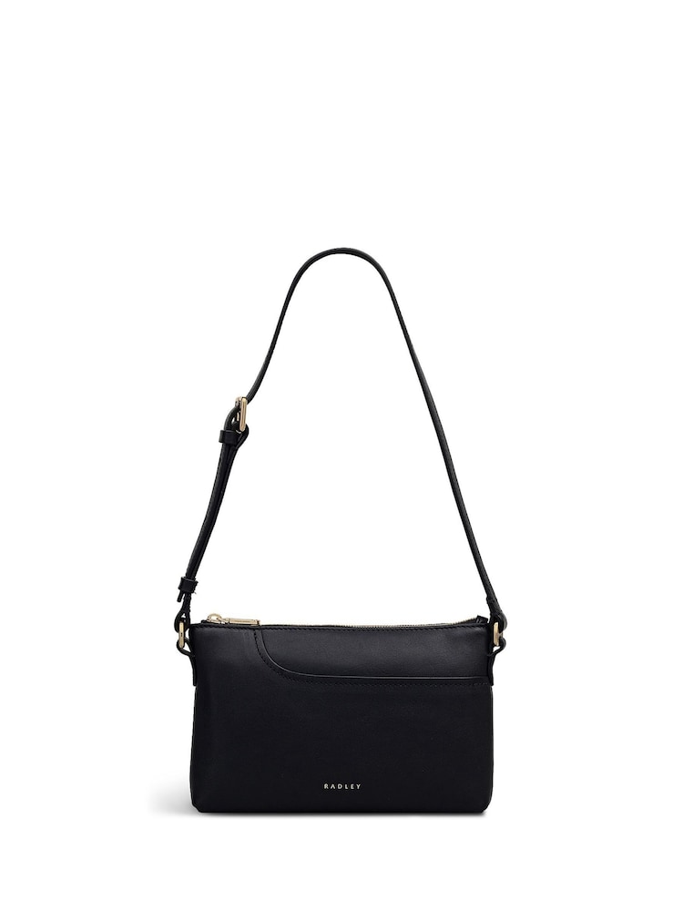 Radley Pockets Mini Zip Top Shoulder Black Bag - Image 1 of 4