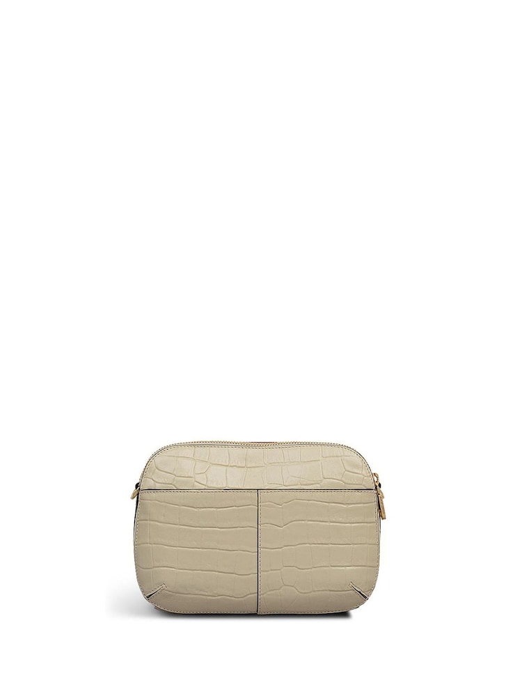 Radley Medium Dukes Place Faux Croc Ziptop Cross-Body White Bag - Image 1 of 5 Radley Medium Dukes Place Faux Croc Ziptop Cross-Body White Bag - Image 1 of 5
