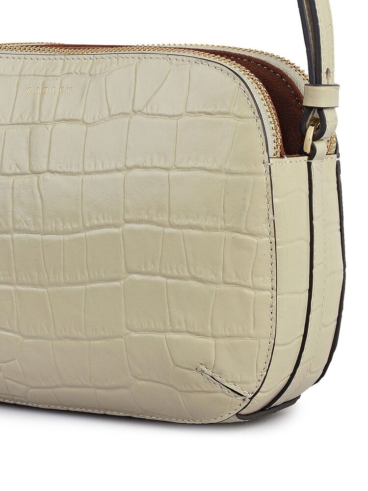 Radley Medium Dukes Place Faux Croc Ziptop Cross-Body White Bag - Image 2 of 5