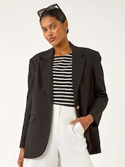 Roman Black Single Breated Smart Blazer - Image 2 of 5
