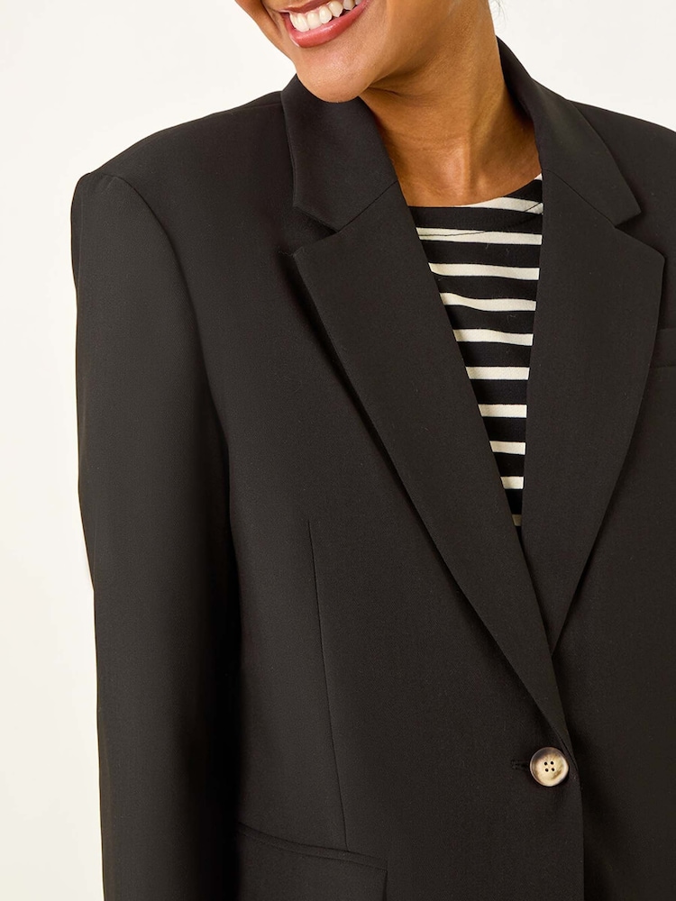 Roman Black Single Breated Smart Blazer - Image 5 of 5