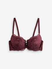 Boux Avenue Red Billie Floral Lace Padded Balcony Bra - Image 3 of 3