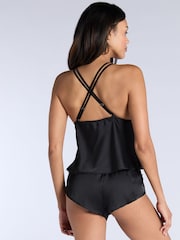 Boux Avenue Rina Satin & Lace Cami & Short Pyjama Set - Image 2 of 4
