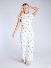 Boux Avenue Mono Giraffe White T-Shirt and Pyjamas Set - Image 1 of 5
