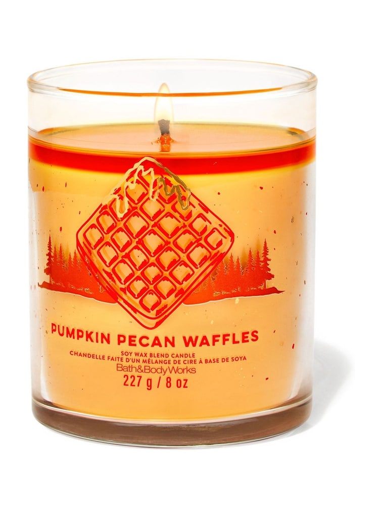 Bath & Body Works Pumpkin Pecan Waffles Signature Single Wick Candle 227g - Image 1 of 1 Bath & Body Works Pumpkin Pecan Waffles Signature Single Wick Candle 227g - Image 1 of 1