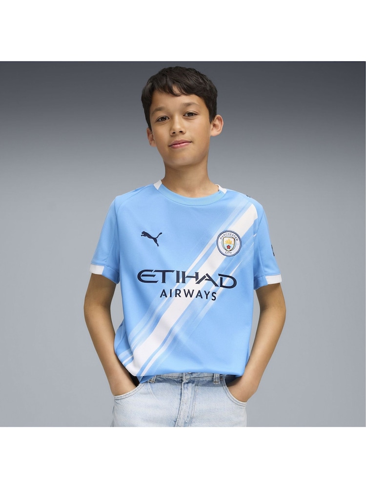 Puma Blue Manchester City 25/26 Home Boys Jersey T-Shirt - Image 1 of 6