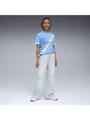 Puma Blue Manchester City 25/26 Home Boys Jersey T-Shirt - Image 3 of 6