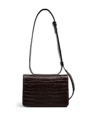 Radley Small The Belsize Faux Croc Flapover Shoulder Brown Bag - Image 2 of 7