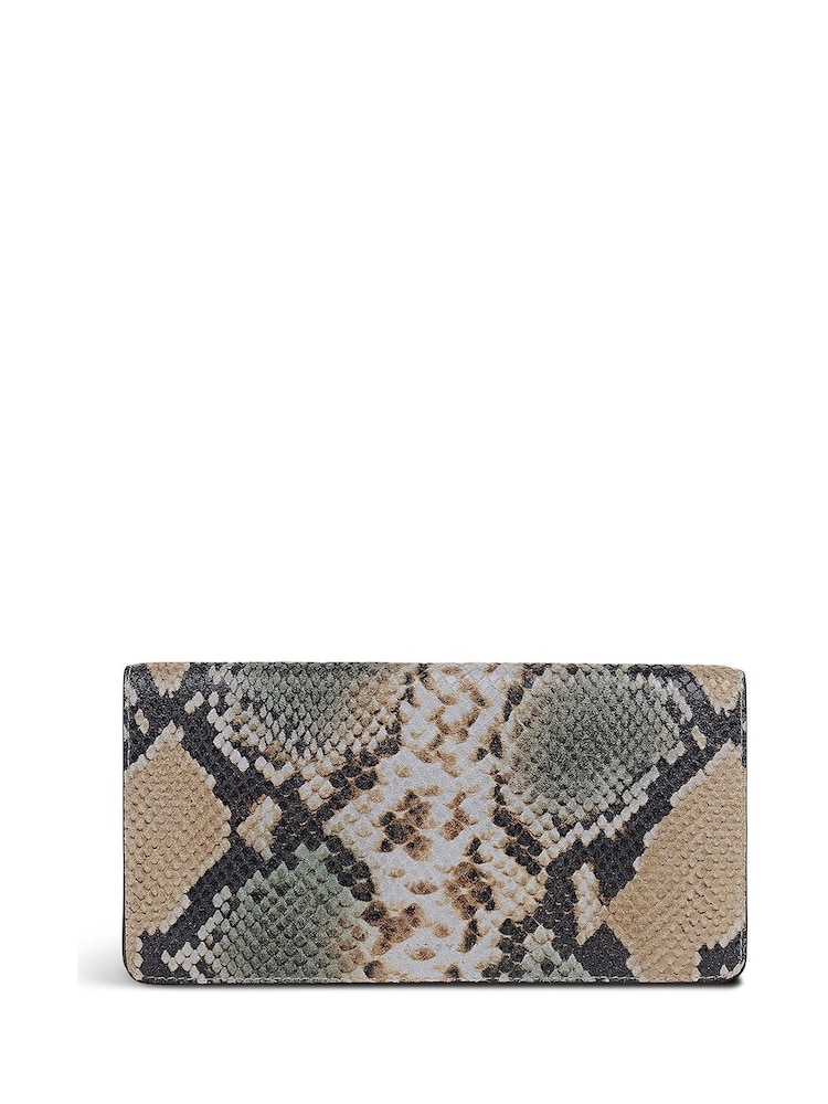 Radley Large Green Coin Street Faux Snake Bifold Purse - Image 1 of 3 Radley Large Green Coin Street Faux Snake Bifold Purse - Image 1 of 3