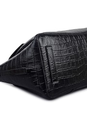 Radley Medium The Chancery Faux Croc Flapover Shoulder Black Bag - Slika 3 iz 5