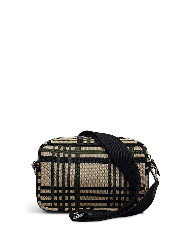 Radley Small Hadleigh Place Check Ziptop Cross-Body Brown Bag - Image 2 of 6 Radley Small Hadleigh Place Check Ziptop Cross-Body Brown Bag - Image 2 of 6