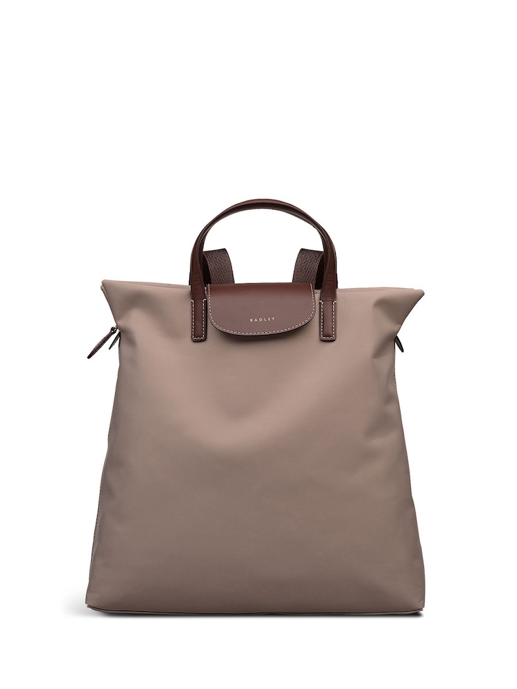 Radley Medium Pocket Essentials Zip Top Brown Backpack - Image 1 of 5
