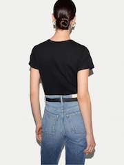 Jigsaw Black Fine Cotton Baby T-Shirt - Image 4 of 6