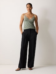 Jigsaw Blue Modal Lace V Camisole - Image 1 of 3