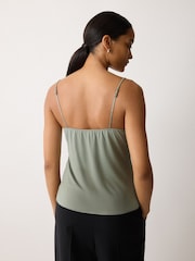 Jigsaw Blue Modal Lace V Camisole - Image 2 of 3