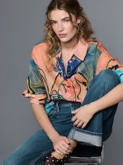 Elizabeth Power Artist Print Relaxed Long Sleeve Cotton Lightweight Shirt - Image 1 of 7