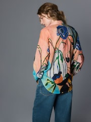 Elizabeth Power Artist Print Relaxed Long Sleeve Cotton Lightweight Shirt - Image 3 of 7