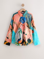 Elizabeth Power Artist Print Relaxed Long Sleeve Cotton Lightweight Shirt - Image 5 of 7