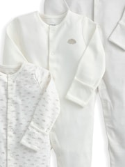 Mamas & Papas Cloud Stripe Sleepsuits 3 Pack - Image 3 of 3