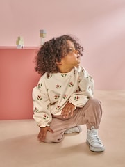 Mamas & Papas Cream Tulip Spot Print Sweatshirt - Image 3 of 6