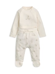 Mamas & Papas Cream Teddy Bear Print Bodysuit and Bottoms Set - Image 3 of 3
