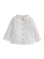 Mamas & Papas Floral Scalloped White Pyjamas - Image 3 of 4