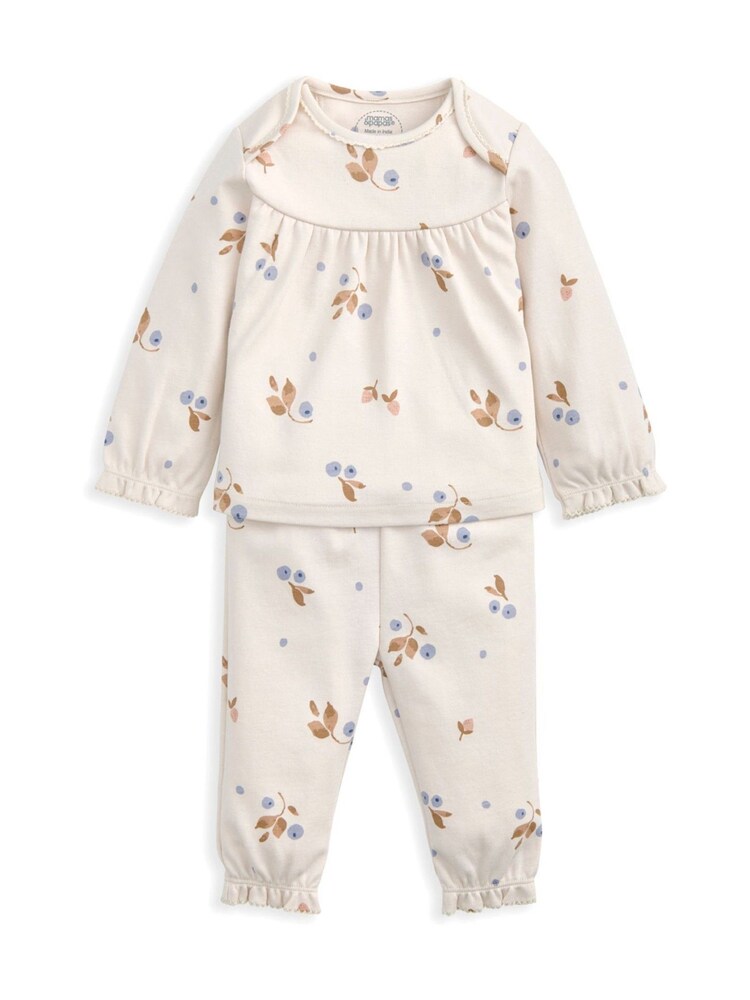 Mamas & Papas Cream Berries Print Pyjamas - Image 2 of 4 Mamas & Papas Cream Berries Print Pyjamas - Image 2 of 4